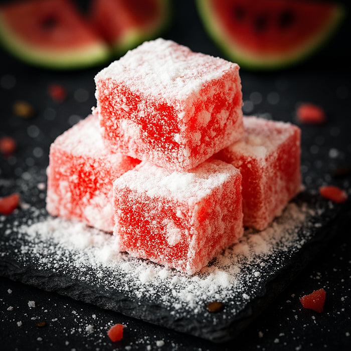 Arbūza lukums kubiņos