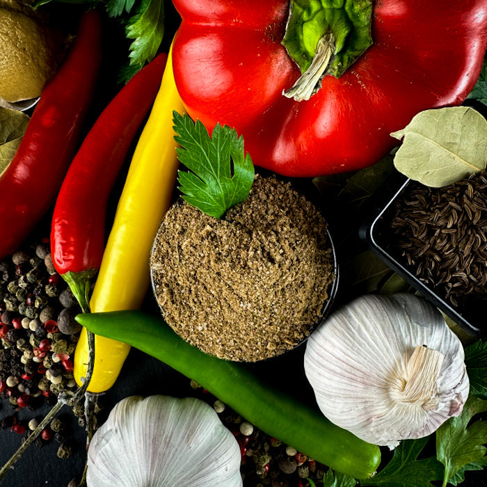 Garšvielu maisījums aromātiskiem liellopu gaļas ēdieniem 