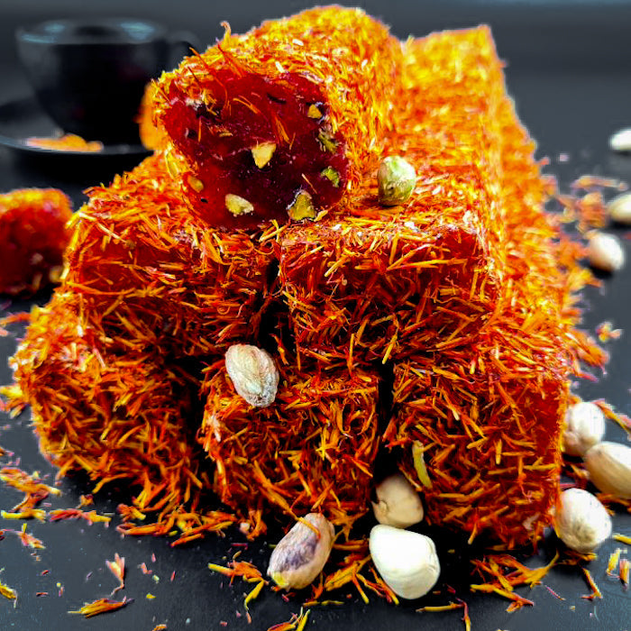 Гранатаболу лукумс в мексиканском стиле с фисташками