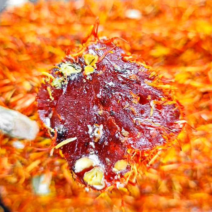 Гранатаболу лукумс в мексиканском стиле с фисташками