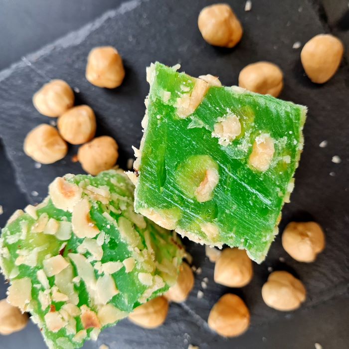 Киви лукумс ар лазду риекстием 