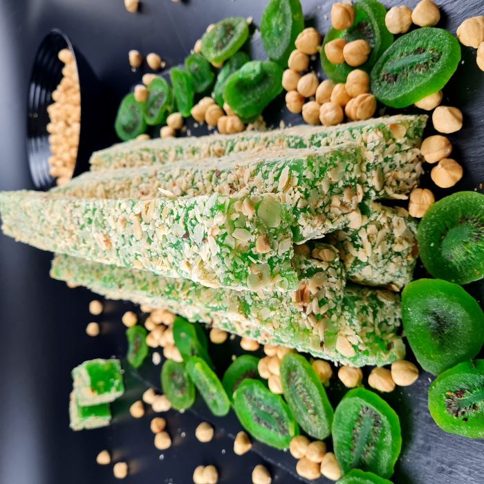 Киви лукумс ар лазду риекстием 