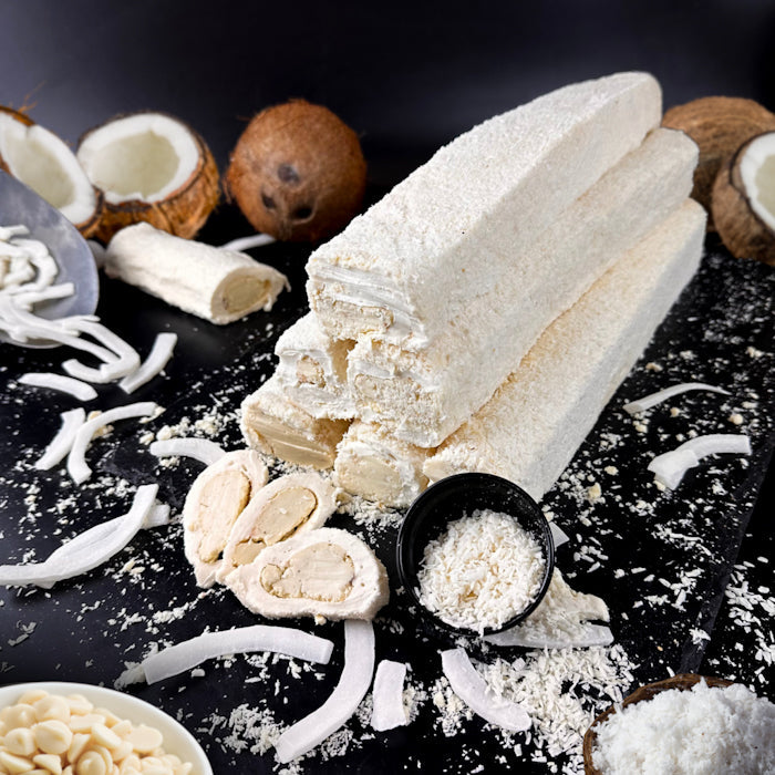 Kokosriekstu-piena lukums ar baltas šokolādes kremu