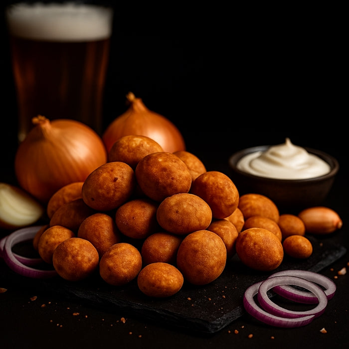 Kraukškigie zemesrieksti sīpola apvalkā