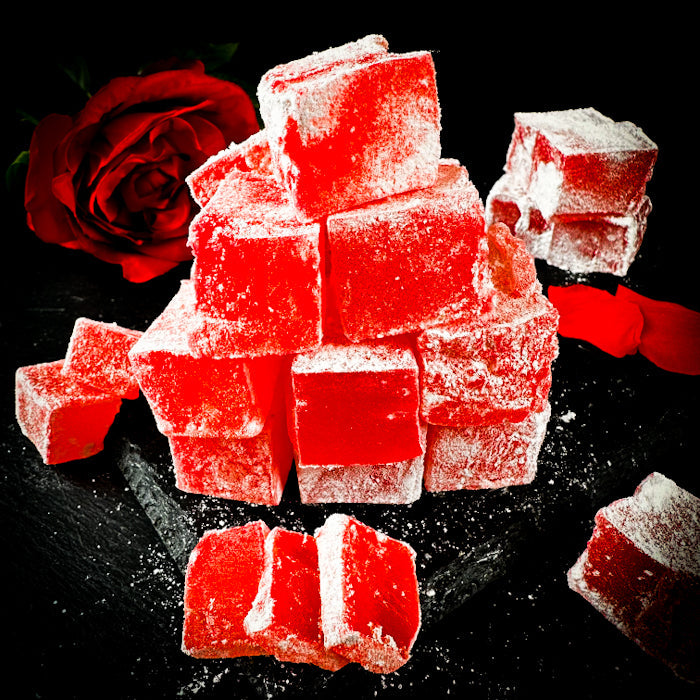 Rožu lukums kubiņos