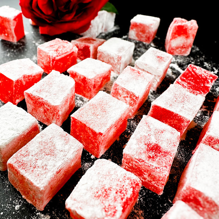 Rožu lukums kubiņos