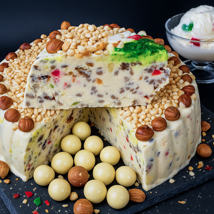 Fantastiska Samarkandas piena halva ar saldējuma garšu