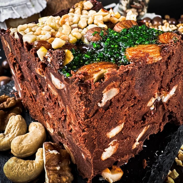 Шоколадес халва-шербетс с риекстием 