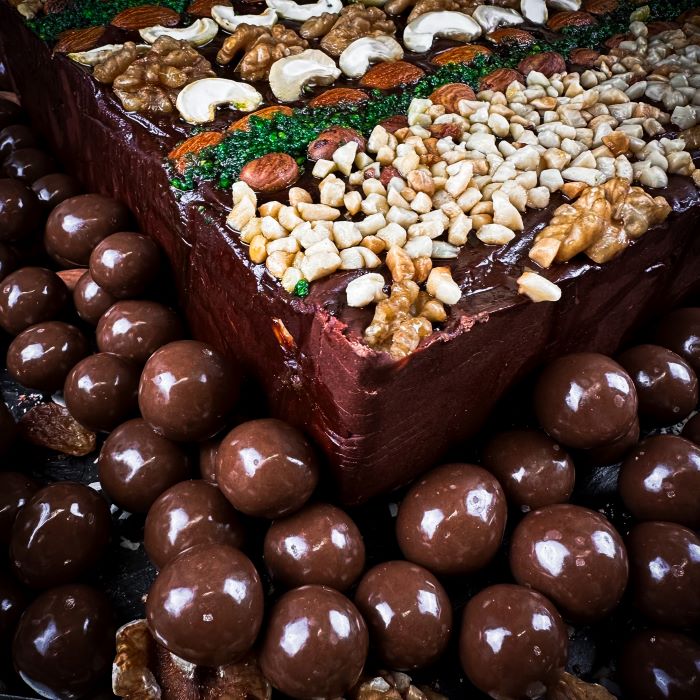 Шоколадес халва-шербетс с риекстием 