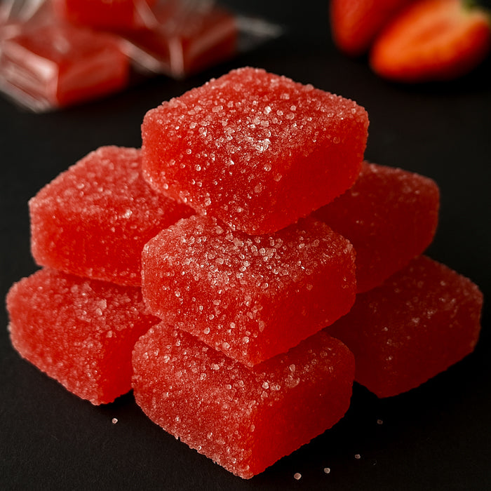 Zemeņu košļājamas konfektes