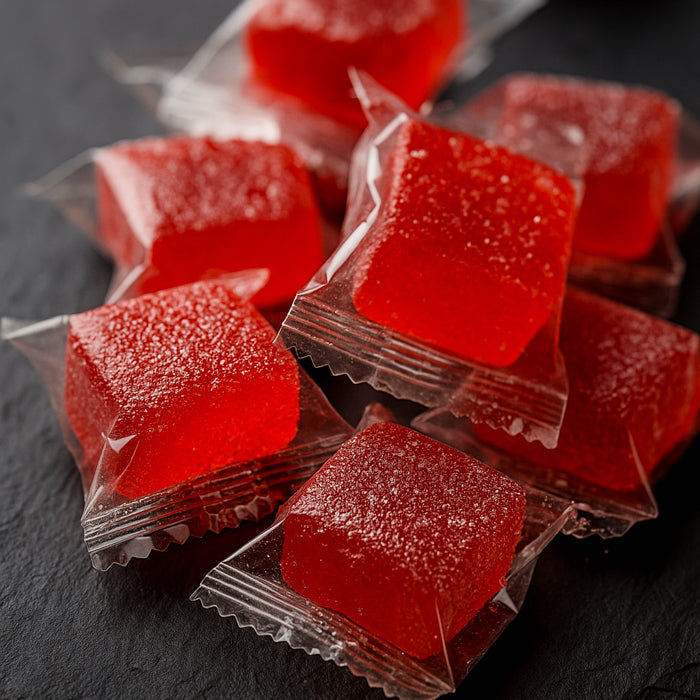 Zemeņu košļājamas konfektes