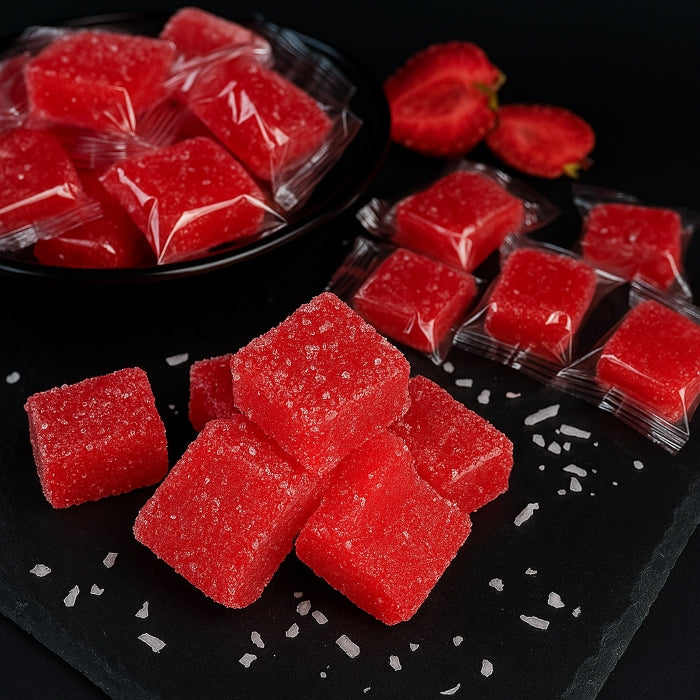 Zemeņu košļājamas konfektes