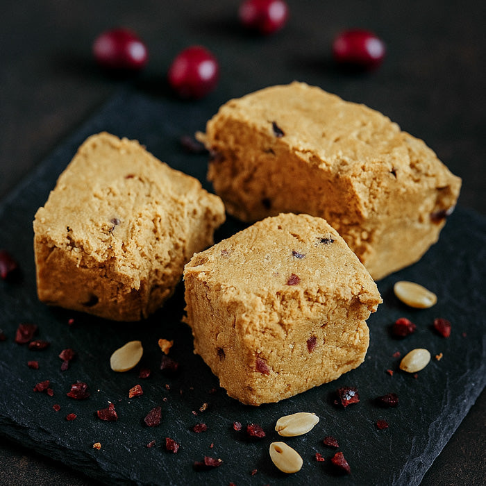 Халва - zemesriekstu ar dzērvenēm